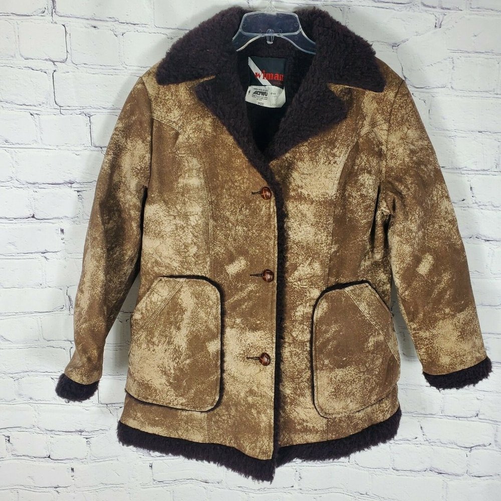 Wiman Women's Size L Faux Sherpa Lined Rancher Winter Western Jacket Made In USA